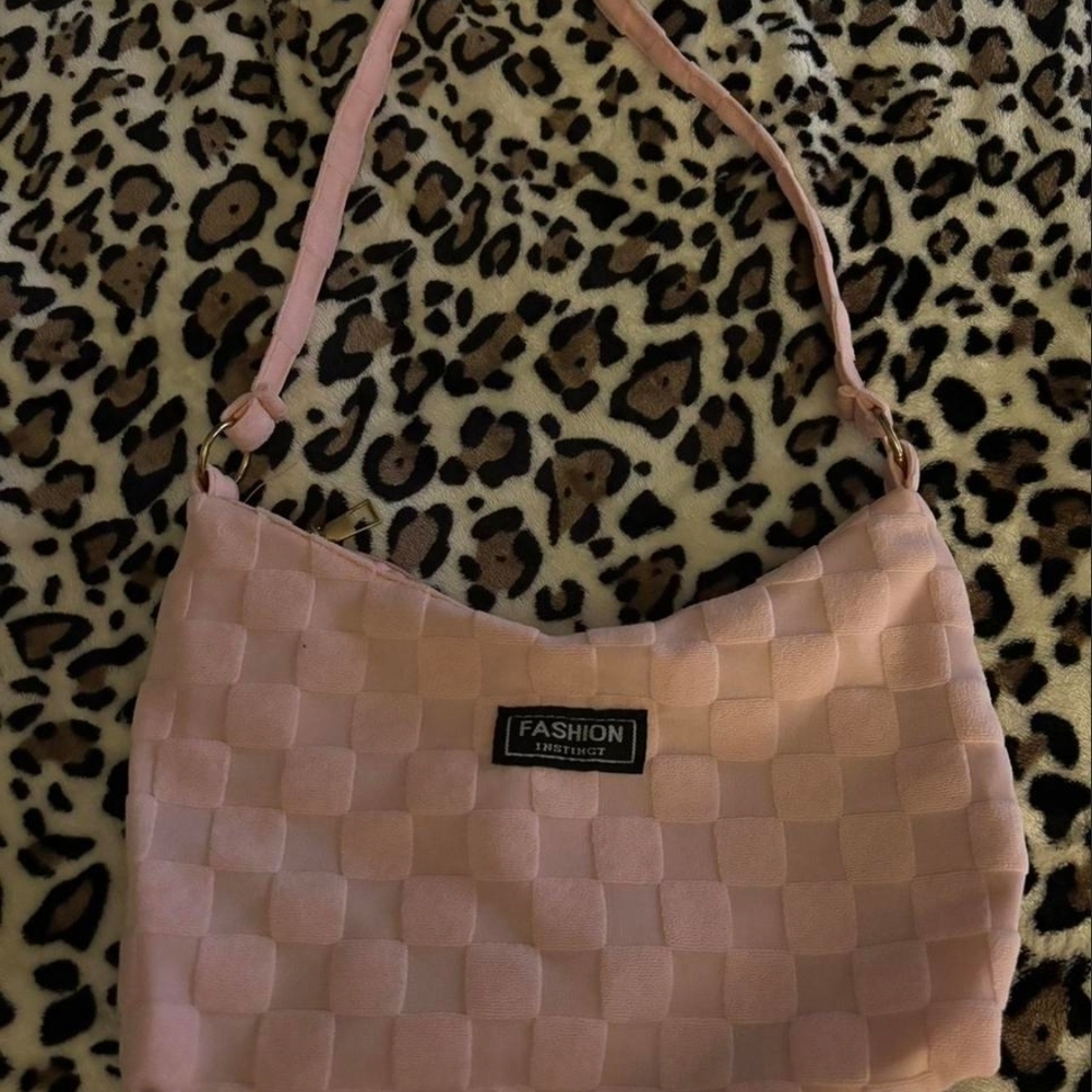Pink Fabric Shoulder Bag